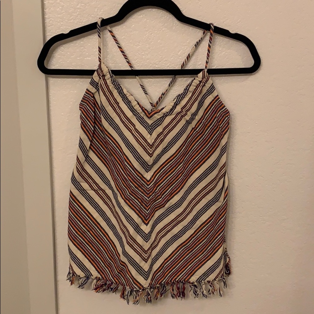 Urban Outfitters Chevron Tank Top with Tassels
